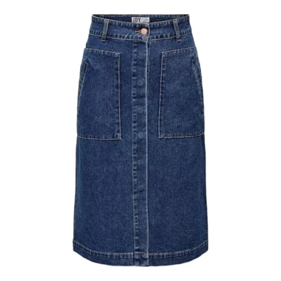 Abbildung von JDY Jdyolivia Skirt Bleistiftrock, Damen, Größe: XS, Dark blue denim