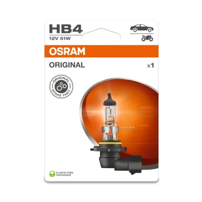 Abbildung von Osram ORIGINAL LINE 12V, HB4, halogen headlight lamp, Single Blister (1 lamp)