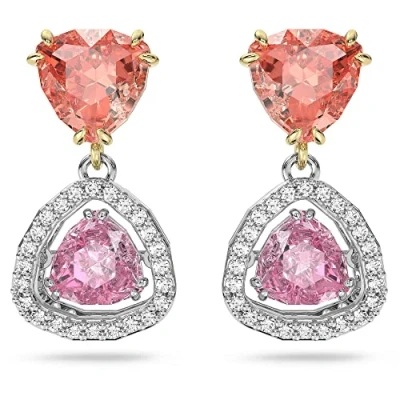 Abbildung von Swarovski Millenia Ohrstecker, Pinke, Mehrfarbige Ohrringe mit Strahlendem Kristall
