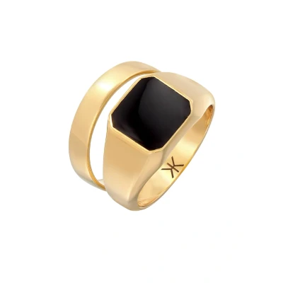 Abbildung von Kuzzoi 2 PACK Basic Ring goldcoloured, Herren, Größe: 64, Gold coloured