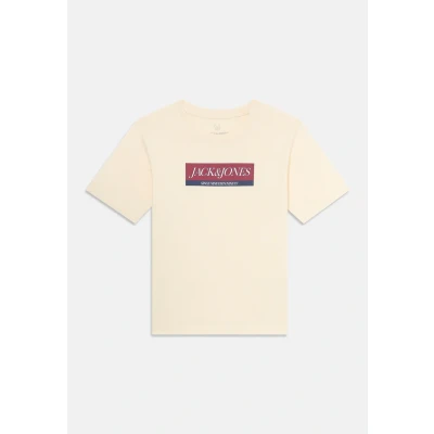 Abbildung von Jack &amp; Jones Junior Jorinwood Block Brand TEE Tshirt print für Kinder, Größe: 128, Antique white
