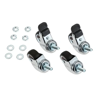 Abbildung von Mgoodoo 1,5 Zoll Möbelrollen Schwerlast mit 2 Bremsen + Schrauben M6x15mm Gewinde 40KG 4 Lenkrollen für Möbel Bremse keine Spuren &amp; Leise Schwerlastrollen