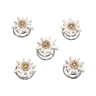 Abbildung von Alpenflüstern Trachten Haar Curlies Edelweiss Greta 5 er Set (creme weiß) ADV143