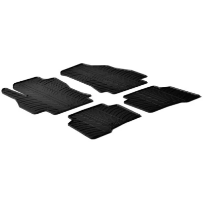 Abbildung von Gledring 0135 Fußmattensatz Gummi vorne und hinten 4 schwarz 750mm 550mm