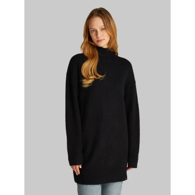Abbildung von Calvin Klein Jeans Fluffy Loose Dress Strickkleid, Damen, Größe: XS, Black