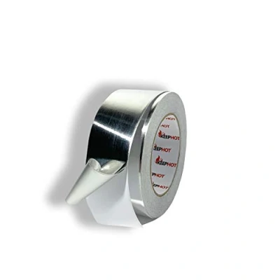 Abbildung von Aluminium Klebeband, Selbstklebend Silberfarbene Aluminiumfolie, obuste Metallrolle für Leitungen und Rohre, 48 mm x 50 m, 1 Stück