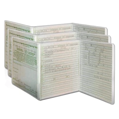 Abbildung von L&amp;P A250 3 Stück KFZ Fahrzeugschein Schutzhülle teilig Fahrzeug Schein Etui Hülle Schutzfolie aus PVC Motorrad Krad transparent (3 Stück)