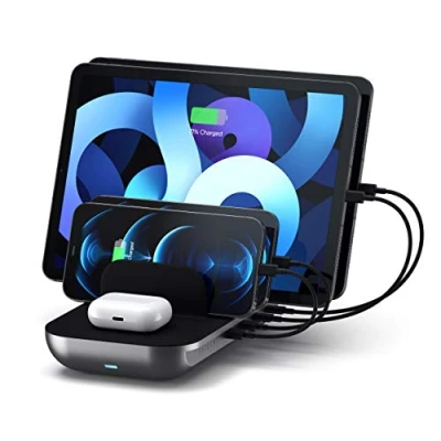 Abbildung von Satechi Multi Device Ladestation + Wireless Lade Dock5 ST WCS5PM EU