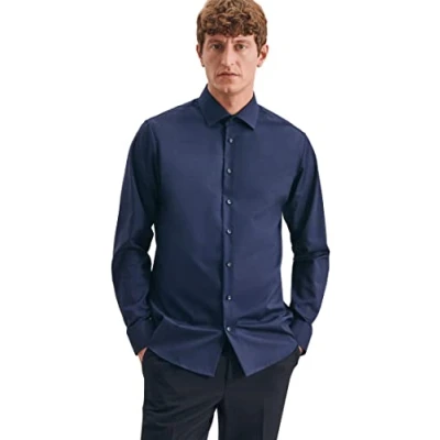 Abbildung von Seidensticker Shaped FIT Hemd, Herren, Größe: 41, Dark blue