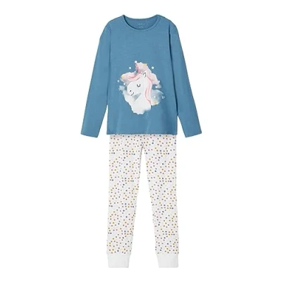 Abbildung von Name it Real Unicorn NOOS Set Nachtwäsche für Kinder, Größe: 158/164, teal