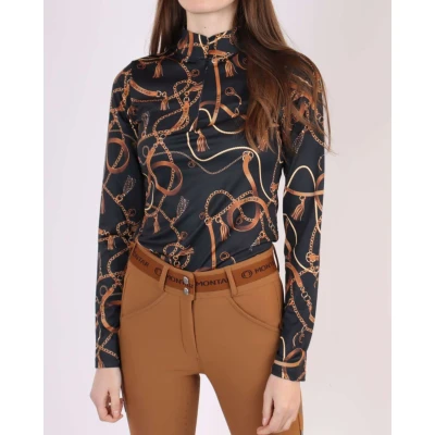 Abbildung von Montar FW&#039;24 Polo Haily Bridle Print Long Sleeve