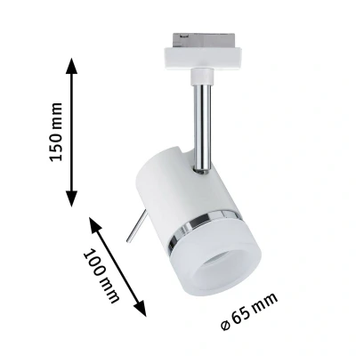 Abbildung von Paulmann Schienensystem Leuchten »URail Schienenspot Pipe Einzelspot GU10 max. 10W 230V«, (1 tlg.), dimmbar, GU 10