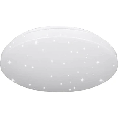 Abbildung von Müller Licht LED Deckenlampe Wandlampe Reva Star Round Ø 30cm, 18 W, Sternenhimmel Effekt, warmweiß (3000 K), 1800 lm, weiß