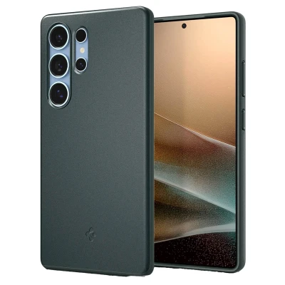 Abbildung von Samsung Galaxy S25 Ultra Hülle MagSafe TPU Spigen Backcover Handyhülle Grün