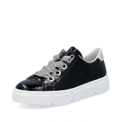 Abbildung von Rieker Damen Low Top Sneaker N59A2, Frauen Halbschuhe,straßenschuhe,Strassenschuhe,Sportschuhe,Freizeitschuhe,Turnschuhe,schwarz (00),36 EU / 3.5 UK