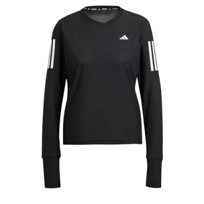 Abbildung von adidas Damen Own The Run Long Cuff Sleeve Tee T Shirt, Black, S