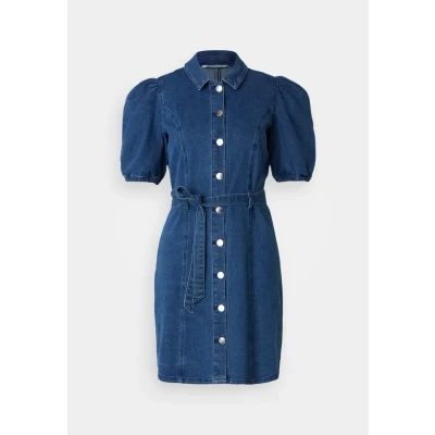 Abbildung von ONLY Onlvibbe BELT Dress Jeanskleid, Damen, Größe: Large, Medium blue denim