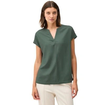 Abbildung von CECIL Damen B345612 Blusenshirt in Unifarbe, Balmy Khaki, L
