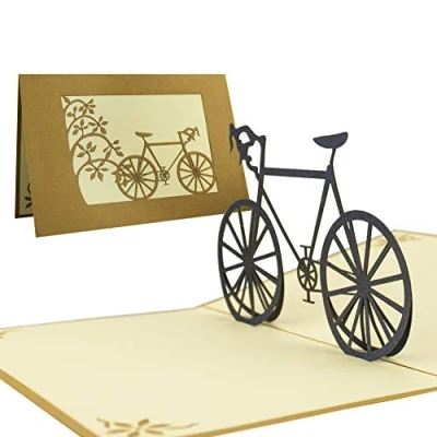 Abbildung von Fahrrad Pop Up Karte, Sammelkarte, Fahrradgutschein, Fahrradtour, 3D Gutschein Fahrrad, T05