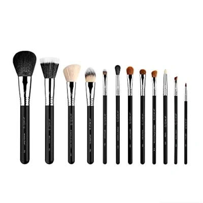 Abbildung von Sigma Beauty Essential Kit Make up Pinsel Set mit 12 für Gesicht und Augen, Werkzeuge Kosmetik 3 Ring Pinselhüllen Foundation, Concealer, Puder, Rouge, Lidschatten, Konturen mehr