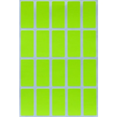 Abbildung von Aufkleber Neon Gelb 40 mm x 19 Sticker 4 cm 1,9 viereckige Etiketten 300 Stück von Royal Green