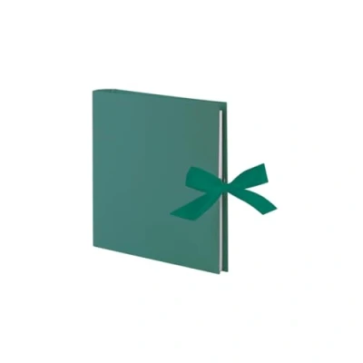 Abbildung von Rössler Fotoalben Ringbuch mit Schleife Fotoalbum zum Einkleben selbstgestalten Geschenk hochzeit weiße Seiten 290x290mm 1 Stück Farbe: Grün Blau Opal