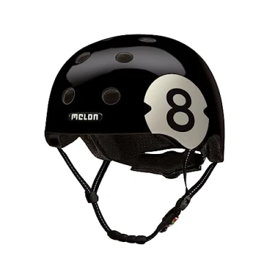 Abbildung von Melon Fahrradhelm »8 Ball« für Damen, Herren und Kinder Leichter &amp; sicherer urbaner Cityhelm mit Magnetverschluss, individuell anpassbar in schwarz Größe M L (5258cm)