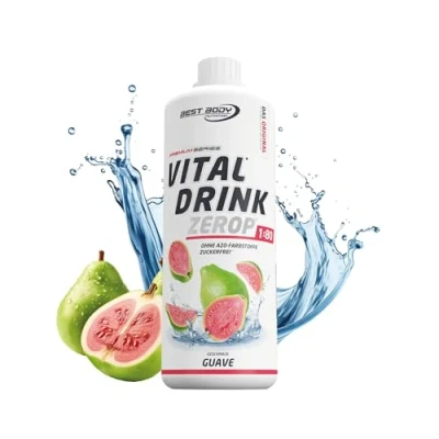 Abbildung von Best Body Nutrition Vital Drink ZEROP® Guave, Original Getränkekonzentrat Sirup zuckerfrei, 1:80 ergibt 80 Liter Fertiggetränk, 1000 ml