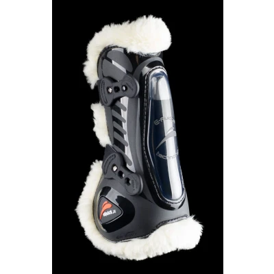Abbildung von eQuick Sehnenschutz eShock Front Legend Fluffy Schwarz Warmblut