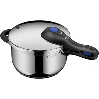 Abbildung von WMF Perfect Plus One Pot Schnellkochtopf Induktion 3l, Dampfkochtopf mit Flammschutz, großes Kochsignal, 2 Kochstufen, abnehmbarer Deckelgriff, Einhand Kochstufenregler, Cromargan Edelstahl poliert