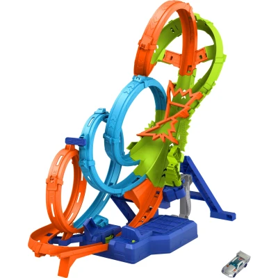 Abbildung von Fisher Price® Autorennbahn »Action 4 Loopings Crash«