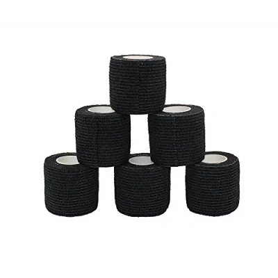 Abbildung von Fuluning, Tapeverband, Selbsthaftend Tape, stark Sport Tape für Handgelenk (5cm6Rolls, Black)