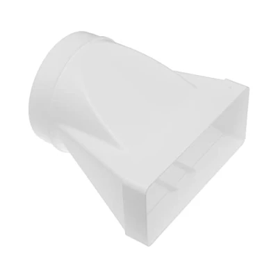 Abbildung von Vent Systems 220x90mm auf Ø150mm Rechteckiger Rohrverbinder für Rundrohr Verbindung. Lüftungssystem, Heizen, Kühlen.