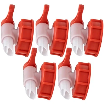 Abbildung von ISOLATECH SABEU Fluxx 5Stk. AH 23/51 HF Auslaufhahn für 5L und 10L Kanister mit DIN 51 Gewinde außen 54,8mm Auslauftülle 23mm Abfüllen ohne Gluckern