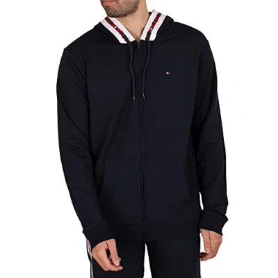 Abbildung von Tommy Hilfiger Nature TECH Hoodie Nachtwäsche Shirt, Herren, Größe: Small, Blue