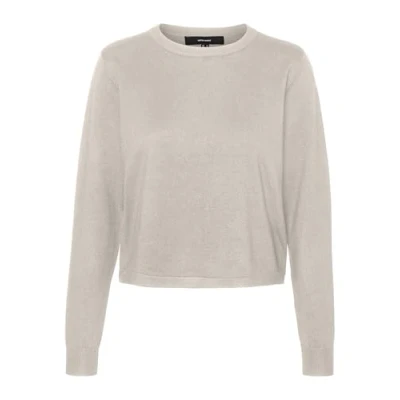 Abbildung von VERO MODA Damen VMSILJE LS O Neck Short Pullover GA NOOS Strickpullover, Moonbeam, XS