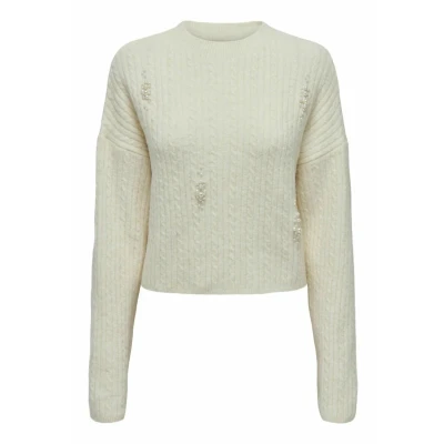 Abbildung von ONLY Einfar Strickpullover, Damen, Größe: Small, Birch