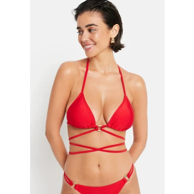 Abbildung von Lascana LSCN BY Triangle Bikinitop, Damen, Größe: 32xA/B, Cherry red