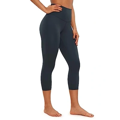 Abbildung von CRZ Yoga Butterluxe Damen High Waist 3/4 Leggings Capri Blickdicht Sport Fitness Sommer Sporthose 53cm Echte Marine 38