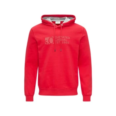 Abbildung von s.Oliver LOGO Kapuzenpullover, Herren, Größe: Small, Himbeere