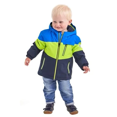 Abbildung von Killtec Unisex Fisw 3 Mns Jckt Skijacke Funktionsjacke mit Kapuze und Schneefang, neon blue, 86 92 EU