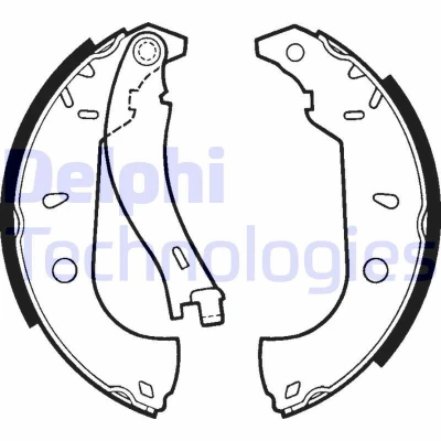 Abbildung von DELPHI LS1379 Bremsbacken 228mm 42mm FIAT: Fiorino II MPV, Tipo Hatchback