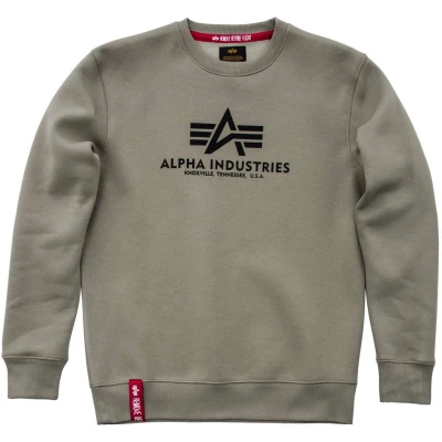 Abbildung von Alpha Industries Basic Sweatshirt olive, Herren, Größe: 3XL, Olive