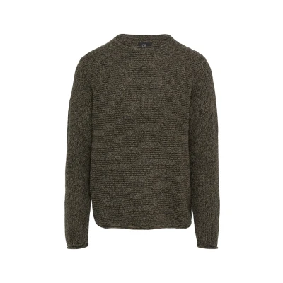 Abbildung von QS MIT Struktur Strickpullover, Herren, Größe: Medium, Olivgrün