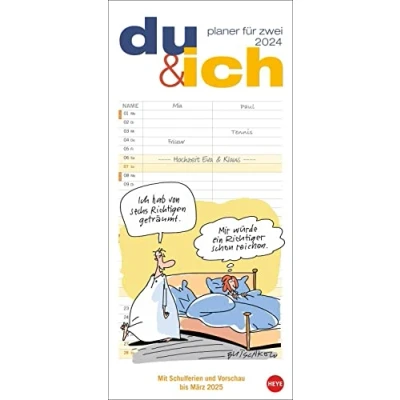 Abbildung von Peter Butschkow: Du &amp; ich Planer für zwei 2024. Wand Kalender 2024 zum Eintragen mit den bekannten Cartoons aus dem Pärchenalltag. 2 Platz Termine.