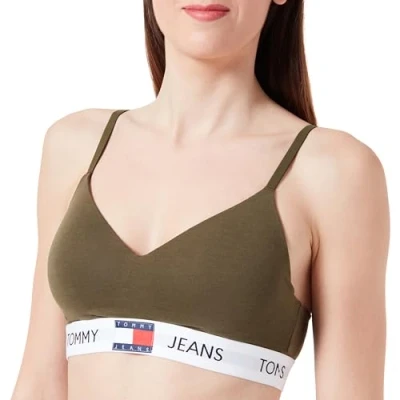 Abbildung von Tommy Jeans Heritage Pushup BH, Damen, Größe: Large, Drab olive green