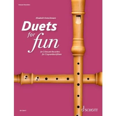 Abbildung von Duets for fun: Descant Recorder: Easy pieces to play together. 2 Sopran Blockflöten. Spielpartitur.