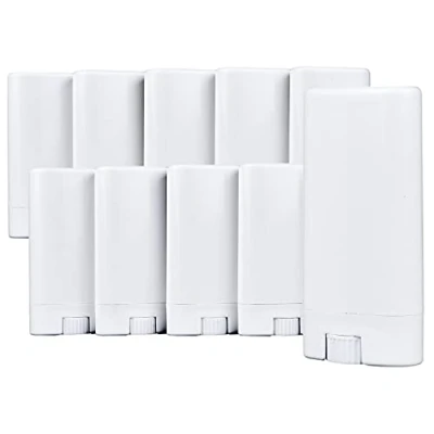 Abbildung von Deodorant Behälter (10 Pack) 15 ml 20 Aufkleber Dreh Mechanismus und Deckel leer nachfüllbare Kosmetikbehälter für hausgemachte natürliche Deodorants, Lippenbalsam, Seife