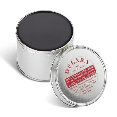 Abbildung von DELARA Pflegebalsam für Leder mit Jojoba und Bienenwachs, 500 ml, schwarz Made in Germany