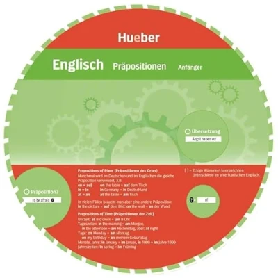 Abbildung von Wheels. Englisch Präpositionen. Anfänger und Fortgeschrittene. Sprachdrehscheibe (Wheel Englisch)